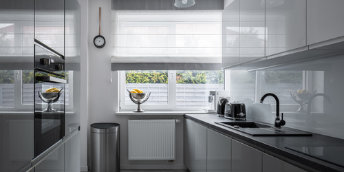 Roman blinds for the kitchen