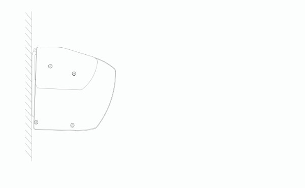 Zilver-Plus aan de muur gemonteerd
