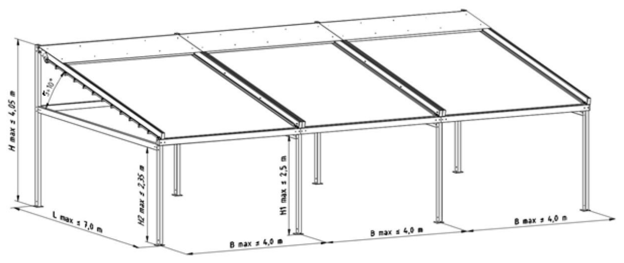 Pergola SOLID vrijstaande multimodule
