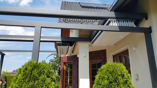 Veiligheidsmuur solide pergola
