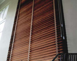 Brown wooden blinds