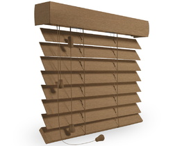 Inbouw houten jaloezieën van 50 mm
