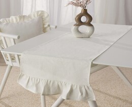 Tafelloper met ruches 40x160 cm