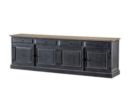 Commode 240x48x94 oud zwart &amp; naturel
