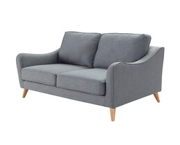 Sofa Venuste denimblauw/bruin 2-zits