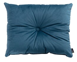 Vierkant fluwelen kussen met knoop