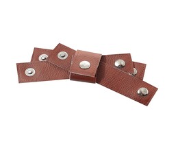 Zestaw obrączek na serwetki Eco Leather 4szt. bruin