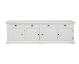 Commode Brighton met 4 deuren en 4 laden, wit