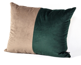 Poduszka Patchwork kwadratowa beige groen