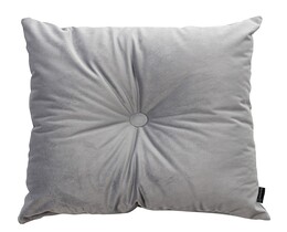 Vierkant fluwelen kussen met knoop