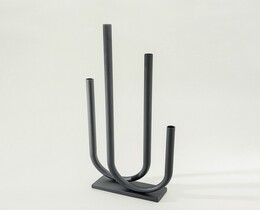 Świecznik metalowy Sculptura 30x9x69 cm