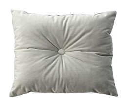 Vierkant fluwelen kussen met knoop