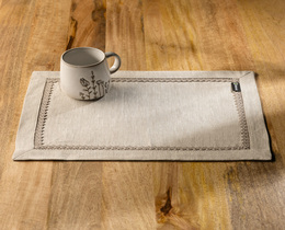 Set van 2 placemats met kant, 30x40 cm