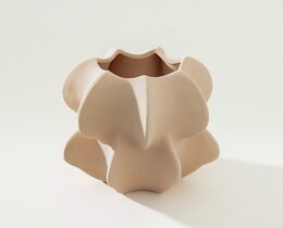 Wazon kamionkowy Bloemblaadje Roze II 15x17 cm