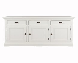 Commode Brighton met 3 laden en 3 deuren, wit