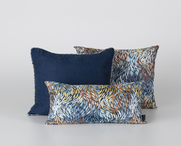 Zestaw poduszek do salonu Impressio blauw