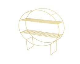 Plankstandaard Chicago goud, hoogte 60,5 cm