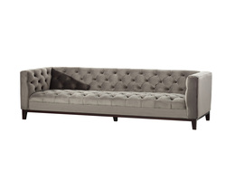Sofa Velvet Elite grijs 3-zitsbank