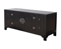 Commode Modern 137x45x76cm zwart
