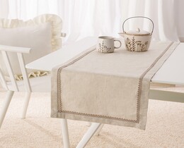 Tafelloper met kant 40x160 cm
