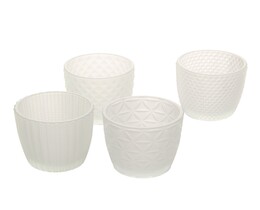 Świeczniki Altare 4szt. melk glas
