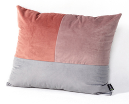 Poduszka Patchwork kwadratowa roze grijs lila