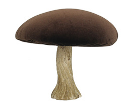 Dekoracja Fluwelen Paddestoel 17 cm bruin