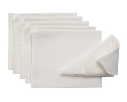 Servettenset 6 stuks 42 x 42 cm Linnen 392-04