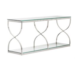 Consoletafel Dubai zilver 140x40x80