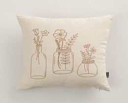 Kussenhoes voor kussen Rustic Bloom 45x45 cm
