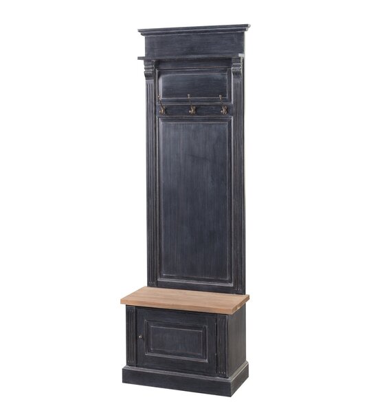 Hallway unit Bradford for hallway 79x45x210 old black & natural
