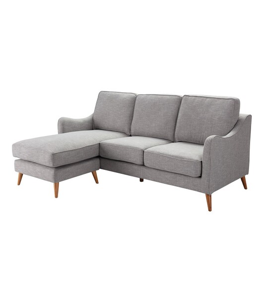 Corner sofa Venuste linen grey