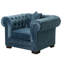 Armchair Chesterfield Classic Velvet Midnight 118x96x77cm