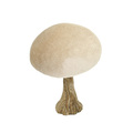 Dekoracja Velvet Mushroom 10 cm beige